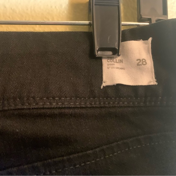 Collin flap Hudson skinny jeans in black, size 28 - Picture 7 of 8